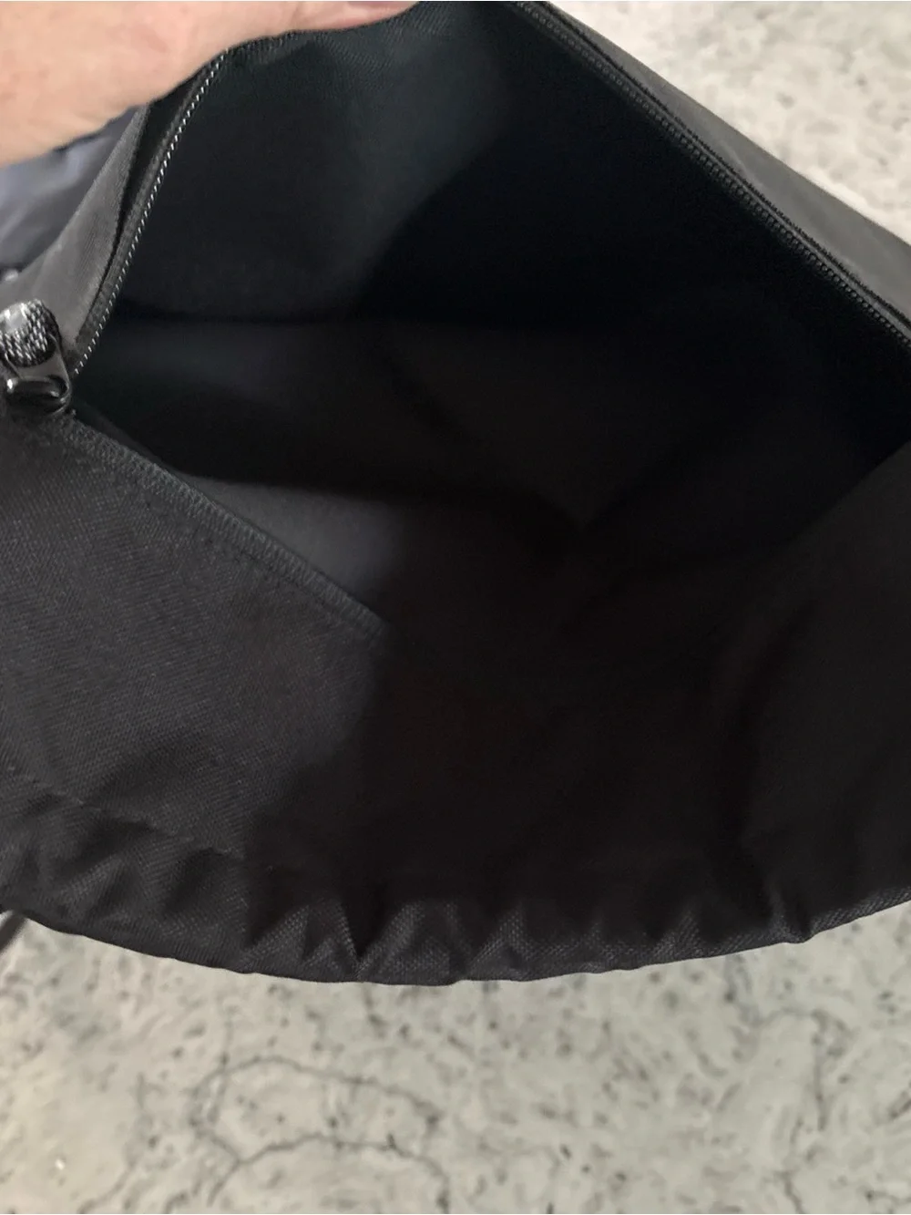 Nike Black and Gray Drawstring Backpack with Reflective Accent